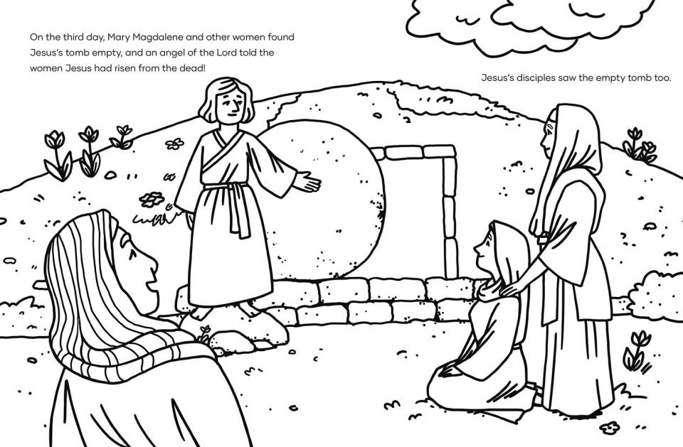 Easter Story Coloring Pages For Kids